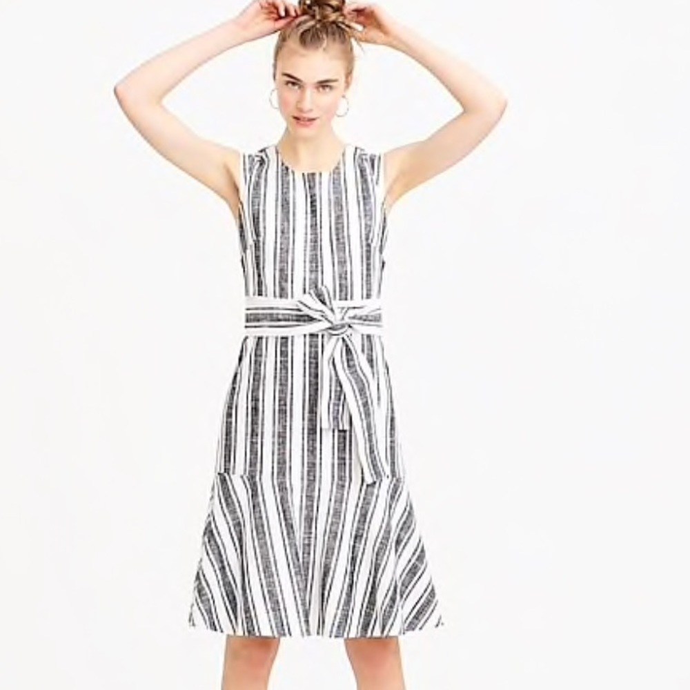 J. Crew size OP striped dress